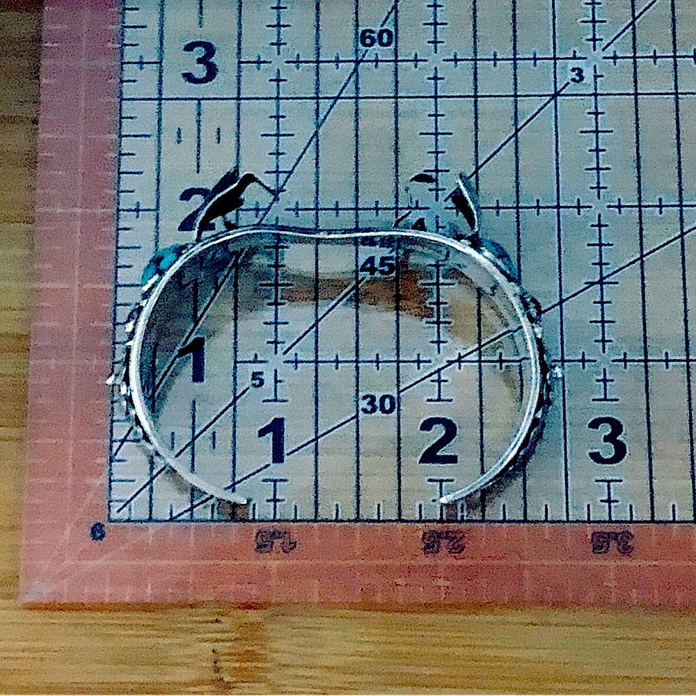$235  Watch Cuff Vintage Navajo Signed Southwest Sterling Marked RB STERLING - Picture 10 of 11